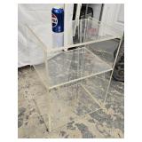 Acrylic side table , two shelf, half inch thick