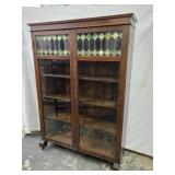 Oak Empire Revival Bookcase, circa 1920 ,   2