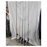 5 Fishing Rods and Reels look at pictures for