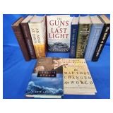 Books mainly military: An Army at Dawn, The Guns