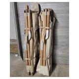 2 Folding Cots Wood frame , used  , look at