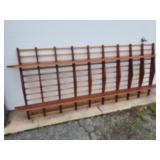 Mid Century Modern bed board /Wall unit shelf 87"