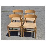 6 MCM Danish Modern  Chairs rush seats look at