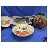 Pottery Lot- Highland Stoneware 17" handpainted