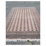 Bakhara hand knotted silky feel vintage wood r