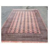 Bakhara hand knotted silky feel vintage wood r