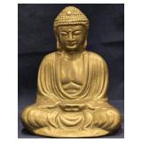 Buddha- 3lbs. Brass Buddha Statue 6.5"h 5.5"w ,