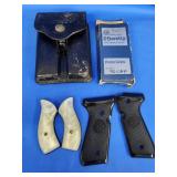 Jay Scott Faux white pearl pistol gripb#23,