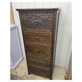 Vintage Pier 1 Mahogany Lingerie 5 Drawer High