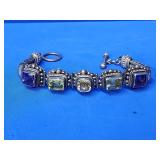 Sterling Silver linked bracelet by BA Suarti. Has
