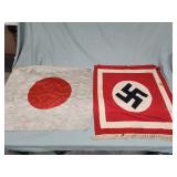 World War 11 German Flag and Japanese silk fl
