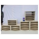 6 Hillman Hardware storage cabinets.   3 tall and