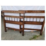 2 Hitchcock twin bed headboards with gold harvest