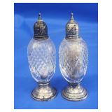 Pair weighted sterling base and coat salt and