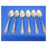 6 sterling silver 6' Teaspoons.   Monogrammed and