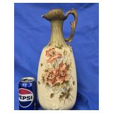 15' Amphora Pitcher Vase handpainted floral