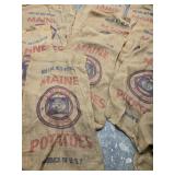 24 'MAINE POTATOES'  Advertising Burlap Bags ,