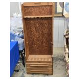 Pine Fishing Rod or Gun  Cabinet , 2 drawers in