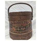 Keystone Mince Meat Firkin in as found original
