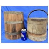 Wood 13'h  Measure and Firkin  signed  B. M.