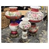 3 MCM Gone with the Wind style Lamps all as is as