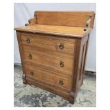 Eastlake Maple Bachelor's Chest,  3 dtawers with