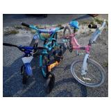 4 kids bikes.  Summit Bubble Pop bike. KTM