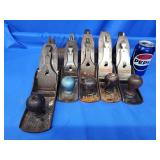 5 vintage wood planes Three Stanley/ Bailey No 5