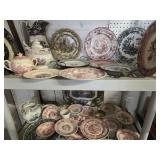 Transferware china lot - old and reproduction m