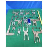 22 welding toggles/ Clamps. Various ages and