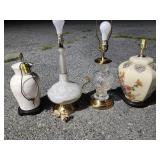 MCM Frosted glass lamp and crystal lamp.