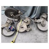 4 Industrial  Casters with wheel locks look at