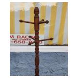 Clothes tree 57.5' H.  4 leg base.  Look at the