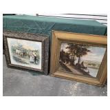 2 Victorian Prints in vintage frames , 29'ï¿½25'