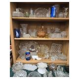 Glassware lot- pressed , pattern, Crystal,