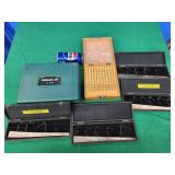 Machinist tools:  Pin gauge set,  Parallel set