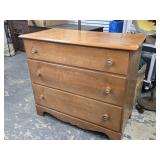 Maple Chest  3 drawer dresser , solid ends ,