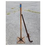 Rudely 10' x 10' tamp and vintage hanging scales.