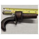 Toy Clicker Gun pistol , rare cast iron and tin