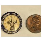 Rare Elks Carnival Lapel Button ,  June 18 - 23