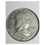 1962 D Silver Franklin Half dollar coin.   Look