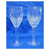2 Waterford crystal Carina  Claret Water goblets.