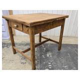 Early 19th Century Tavern Table with Stretcher