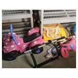 Lot - toddlers 4 wheeler , pig bank , exercise