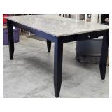 Granite top table measures 60"ï¿½36" 29.5"h , has