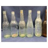 6 Early 20th century beer bottles look at