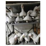 11 Carry-Lite  Goose Decoys , used , plasyic ,