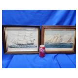 2 framed reproduction prints "Homeward Bound"