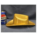 Large Brass Cowboy Hat 11" Length 4"h look at