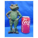 Cast iron figural Frog doorstop.   8.5" H.   Look